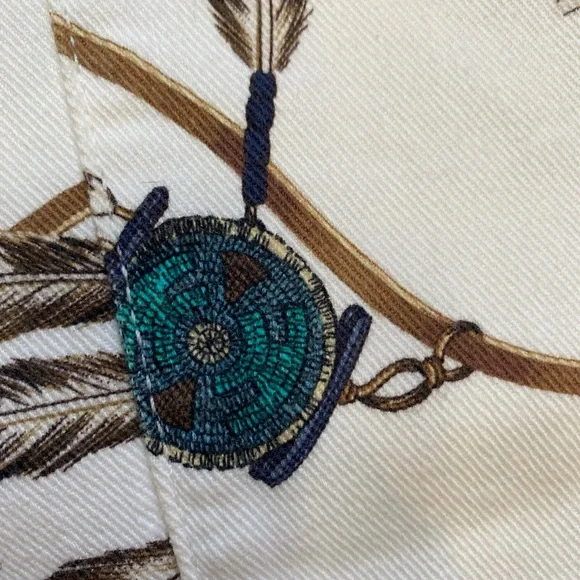 Ralph Lauren Rare Blue Label Native American Indian White Jeans - Sz 27 - Picture 4 of 10